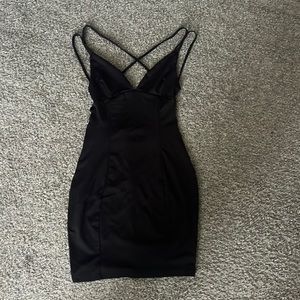 black backless dress